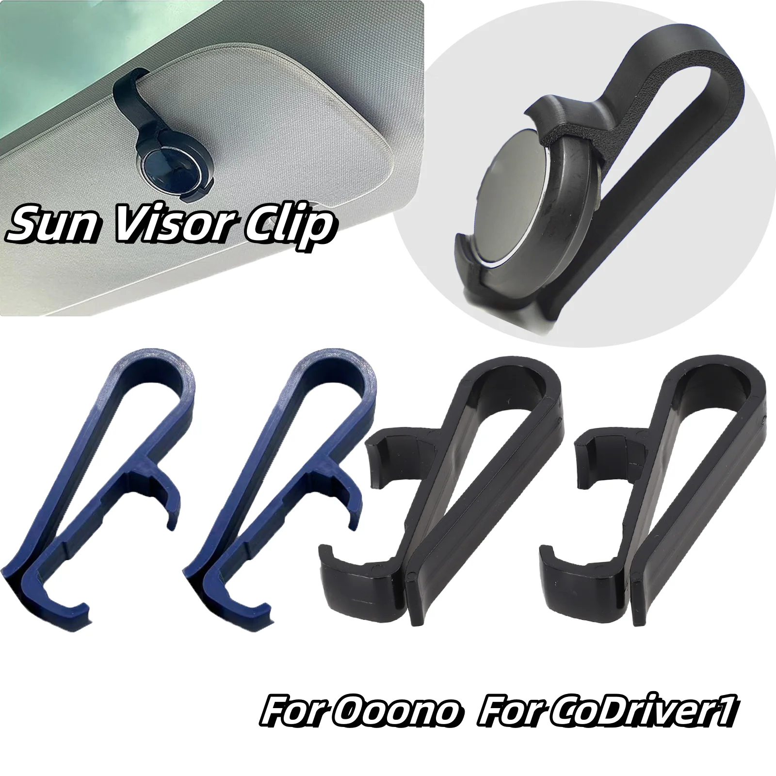 2x Auto Sun Visor Clip Sun Visor Mount Camera Clip Bezel Visor Mount Camera Clip Bezel For Ooono For CoDriver1 Car Accessories