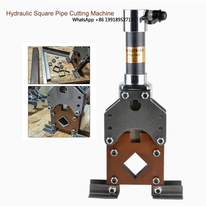 10T Hydraulic Square Pipe Cutting Machine 50*50mm Angle Steel Cutter Electric Hydraulic Angle Iron Cutting machine