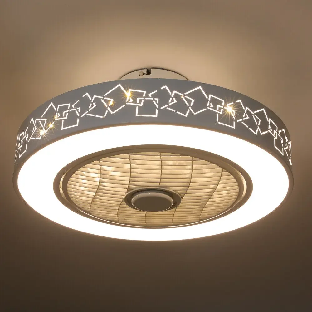 

Bladeless Ceiling Fan Light – Remote-Controlled Indoor Lighting with Light Kit