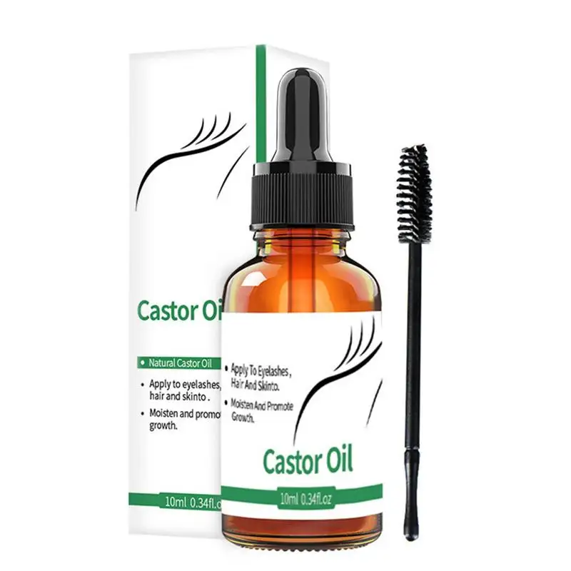 

New 10ml Eyebrow Eyelash Growth Oil Natural Castor Oil Eyelashes Growth Essential Oil Thick Longer Nourishing Enhancer