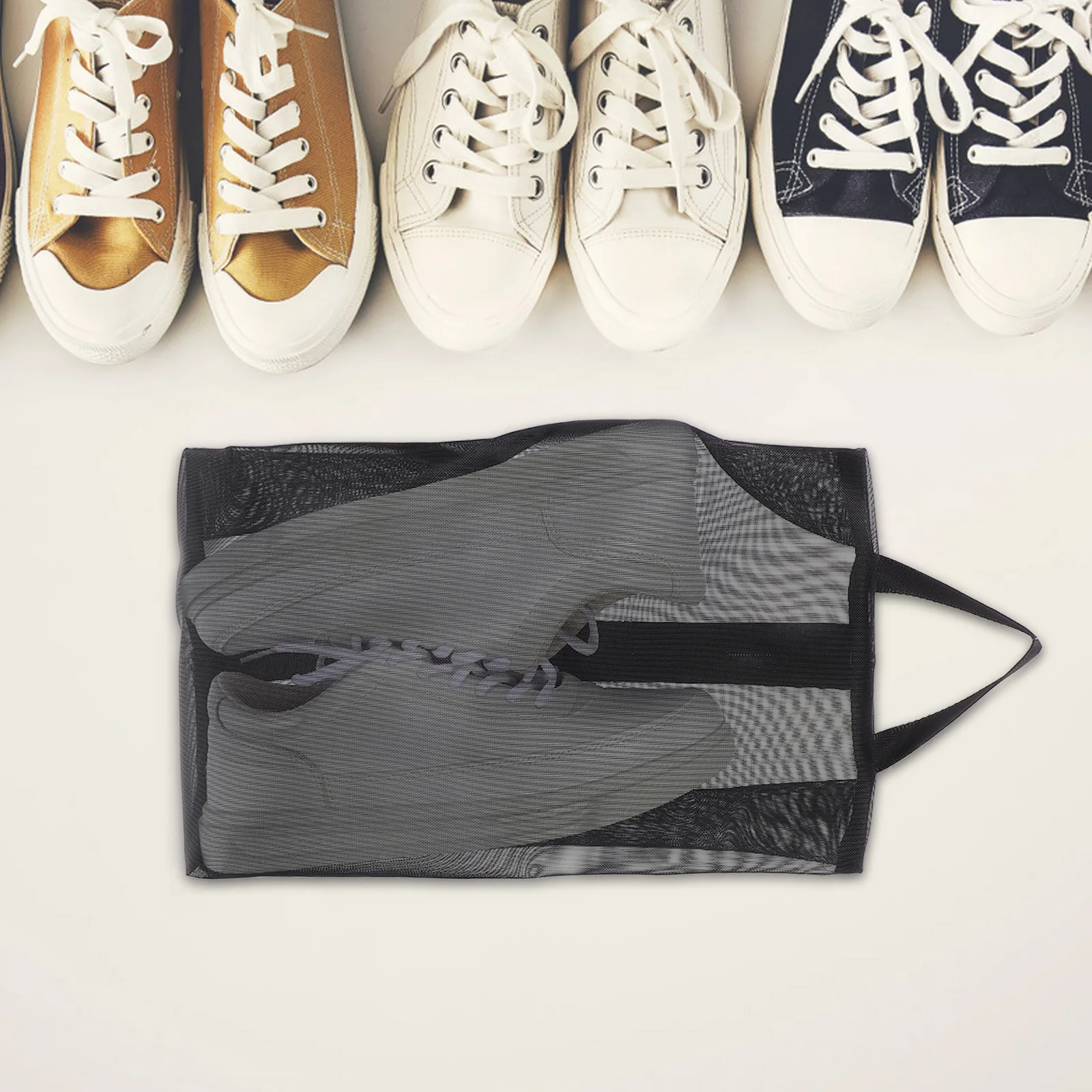 

2pcs Mesh Bags Portable Storage Travel Packing Sneaker Organizer Dust Bags For Shoes Boot Shoe Travel Bag Covers