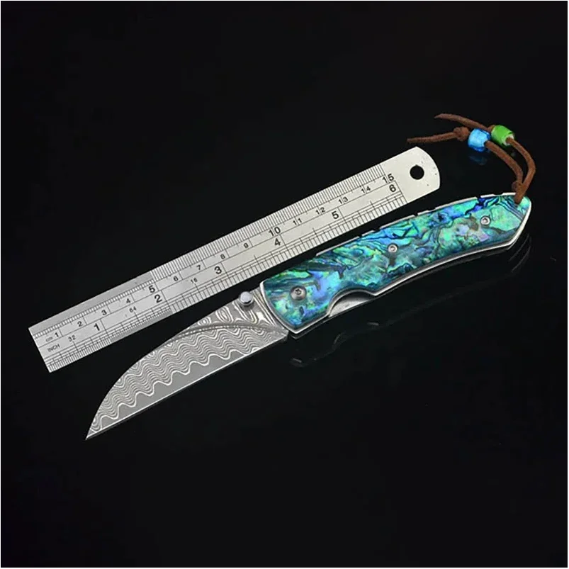 مركب أذن البحر والأكريليك الملون من نيوزيلندا: موازين مقبض سكين مقسمة بشكل عشوائي لصناعة محلية وصناعة يدوية، مقاسات متعددة #4