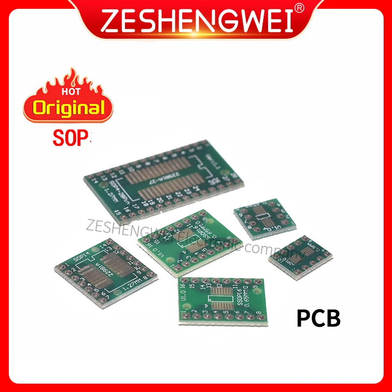 Carte de transfert TSSOP8 SSOP8 SOP8 à DIP8 PCB SOP-8 SOP, adaptateur DIP Pin Board Pitch, 10 pièces