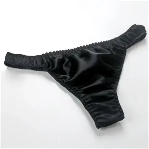 Мужские шелковистые сенсорные стринги, 100% шелковые эластичные футболки с низкой талией, дышащие удобные стринги, мужские трусы, трусы для мальчиков