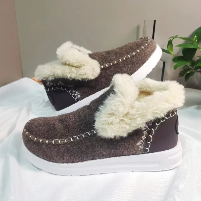

Зимние ботинки с цветными блоками, новые зимние замшевые ботинки на платформе с круглым носком, противоскользящие износостойкие флисовые теплые хлопковые ботинки