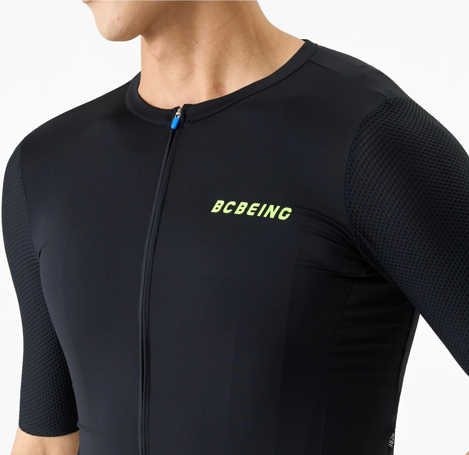 BCBE-ING Leichtes Radtrikot für Herren und Damen, atmungsaktives 3D-Netzgewebe, Fahrradtrikot mit kurzen Ärmeln, Radtrikot. – Detail 7