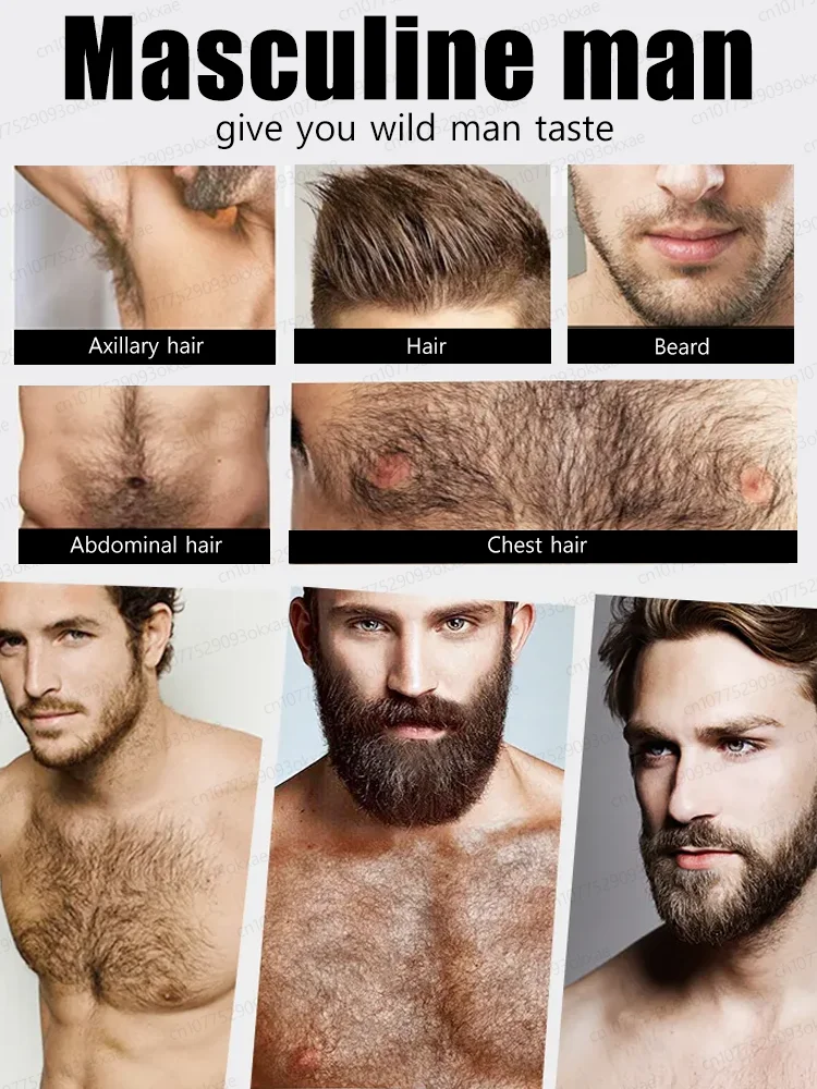 Siero per la crescita della barba - Olio per barba ad azione rapida per la crescita e lo spessore - Formula naturale per barba e baffi più spessi, più lunghi e più morbidi