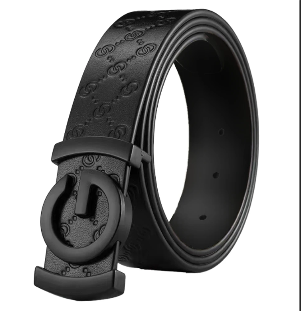 2024 New Work Men belt Genuine Leather Male Belt Metal Alloy Buckle Brand Luxury Design Waist Strap Belts for Men jeans