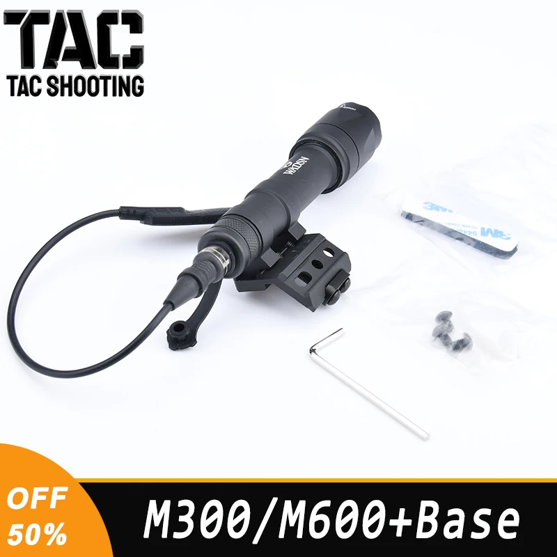 

WADSN M300 M600 M300A M600C Tactical Flashlight Offset Mount Hunting Weapon Lamp Base Airsoft Accessory Fit 20mm Picatinny Rail