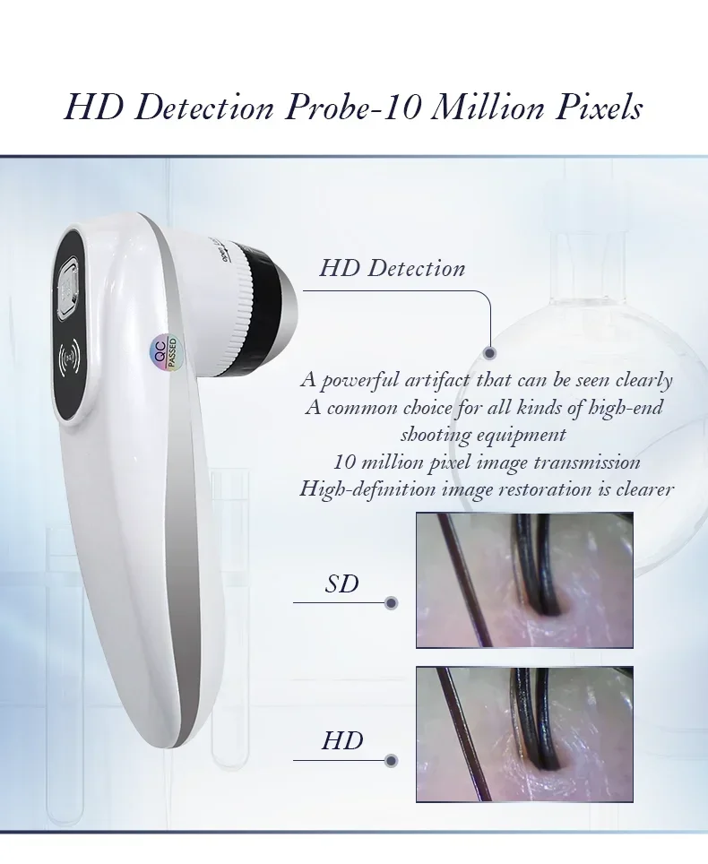 200 Times Magnification UV Light Detection Smart Wifi Scalp Detector / Hair Folicle Head Analyzer Wireless Scalp Scanner