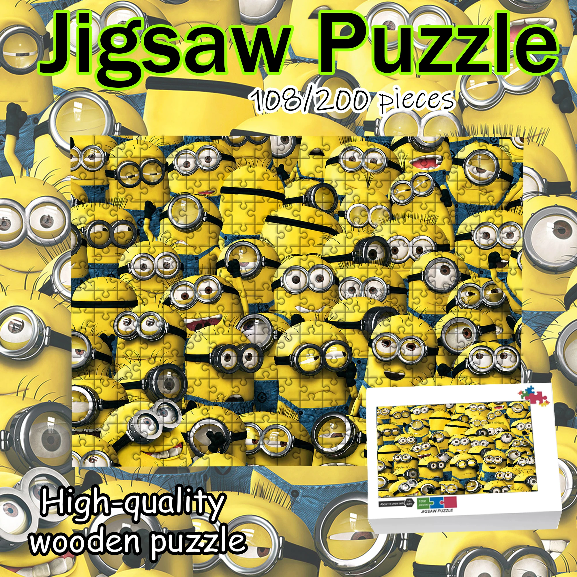 

Деревянный пазл «Гадкий я» на 108/200 элементов, высококачественный подарок, забавный подарок на день рождения