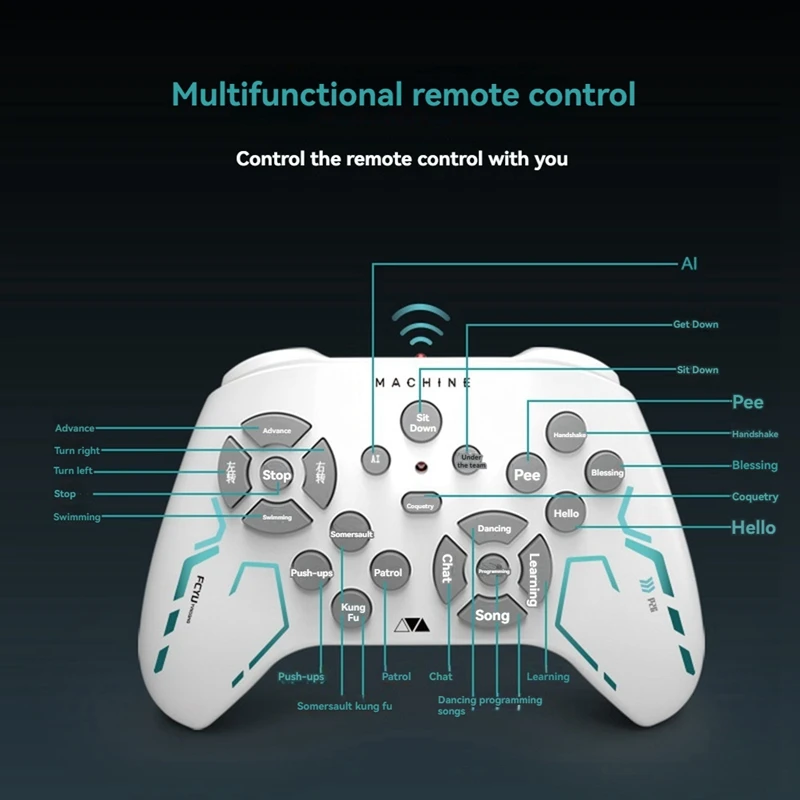 AI หุ่นยนต์อัจฉริยะเครื่องสุนัข Voice Dialogue AI หุ่นยนต์โทรศัพท์รีโมทคอนโทรลการเขียนโปรแกรมร้องเพลงเต้นรําเครื่องสุนัขของเล่นเด็ก
