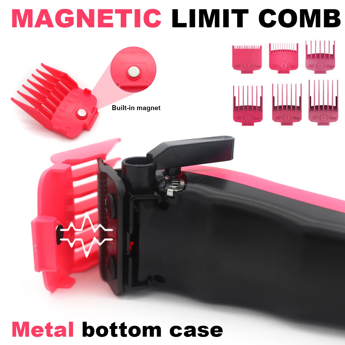 WMARK NG-8613KIT ماكينة قص الشعر للرجال 8500 دورة في الدقيقة شفرة DLC معدنية كاملة مع شاحن قاعدة مجموعة ماكينة حلاقة احترافية لقص الشعر