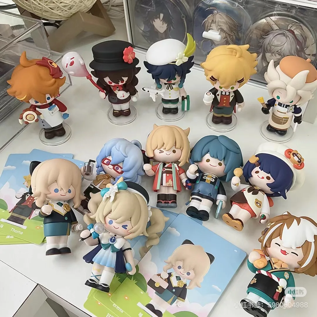 Genshin Impact Dress-Up Dreams Themed Chibi Series Mystery Box Blind Box Cute Anime Action Figure Doll Toy Gifts