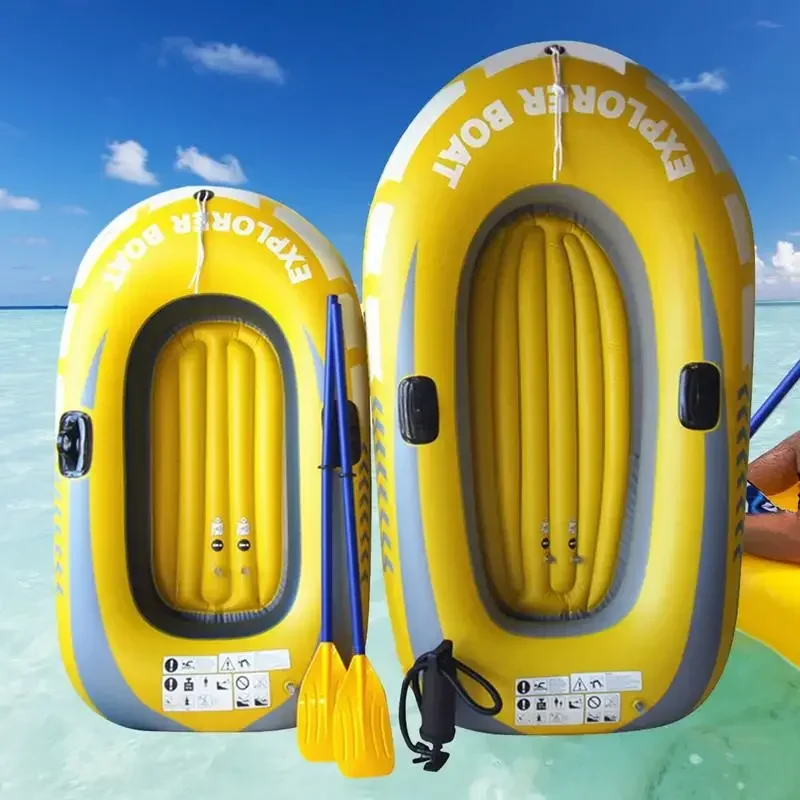 

Th Bateau gonflable en PVC pour 2, каноë Kayak, Roi eur en caoutchouc épais, bateau pêche pliable,
