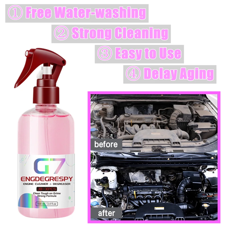 Engine Bay Cleaner Powerful Decontamination Cleaning Oil Dust Grease Remover Product For Engine Compartment G7