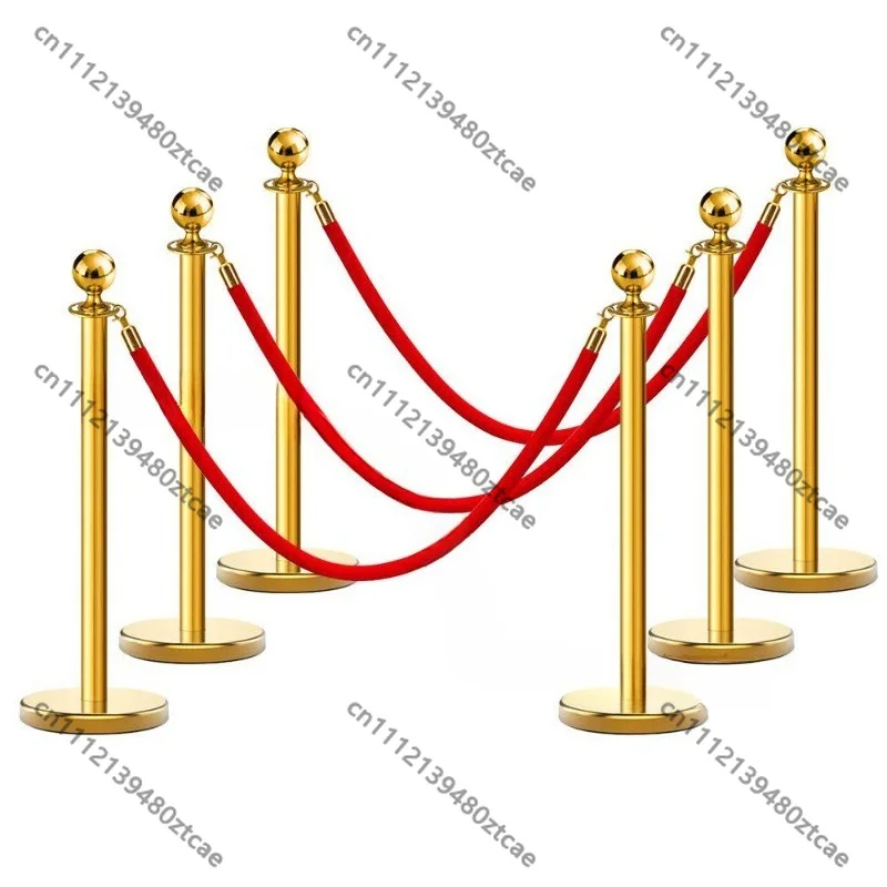 Stanchion Post Stainless Steel Queue Barrier Rope Crowd Control Isolation Pole for Hotel Bank Lobby