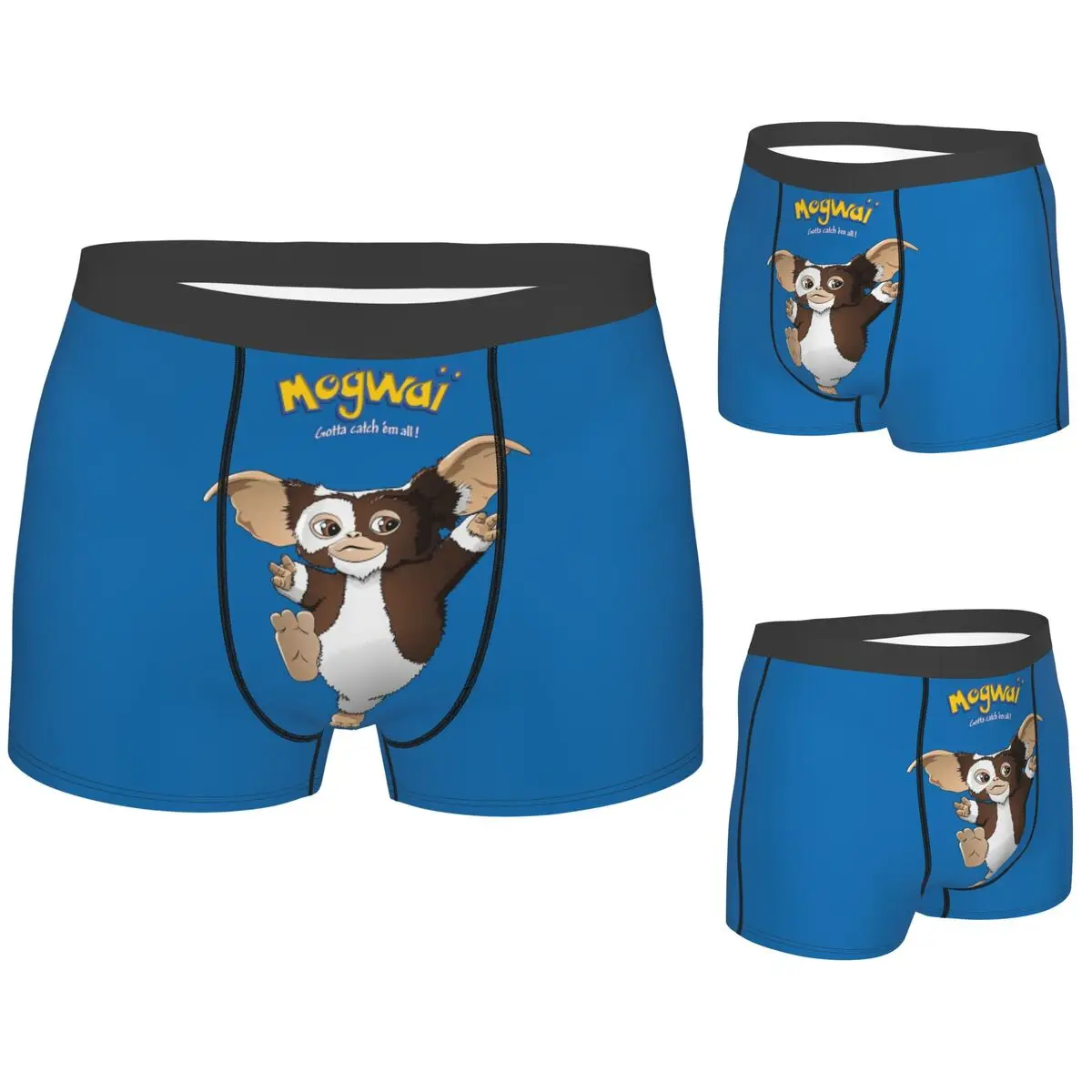 

Boxer Underpants Shorts Gizmo The Little Mogwai Panties Men Ventilate Underwear for Homme Man Boyfriend Gifts