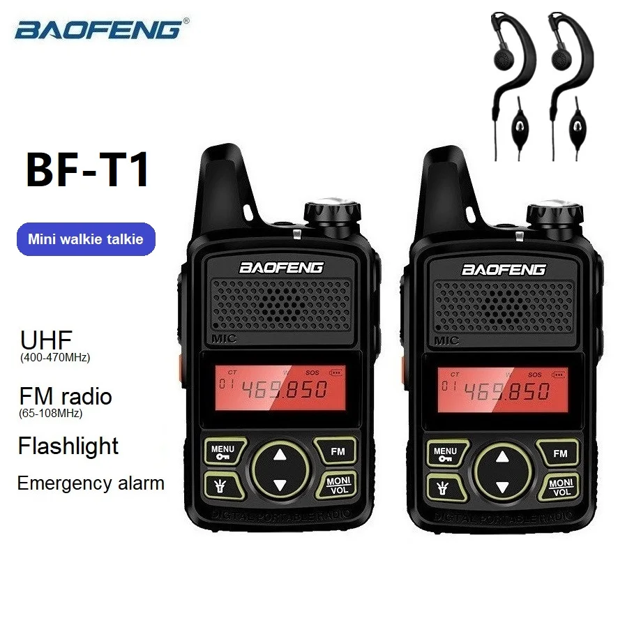 1/2/3/4/5pcs Baofeng bf t1 Mini Walkie Talkie BF-T1 Kids Radio hf Transceiver UHF 400-470MHz CB Ham Radio Stations for Child Toy