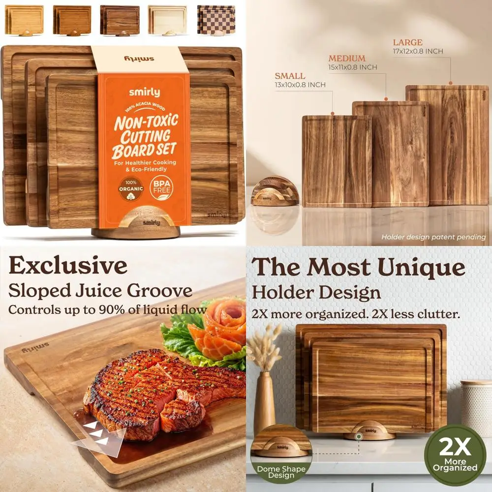 

Набор разделочных досок из бамбука для приготовления еды на кухне, сервировочные доски для мясных изделий, деревянные разделочные доски для долговечности и стиля