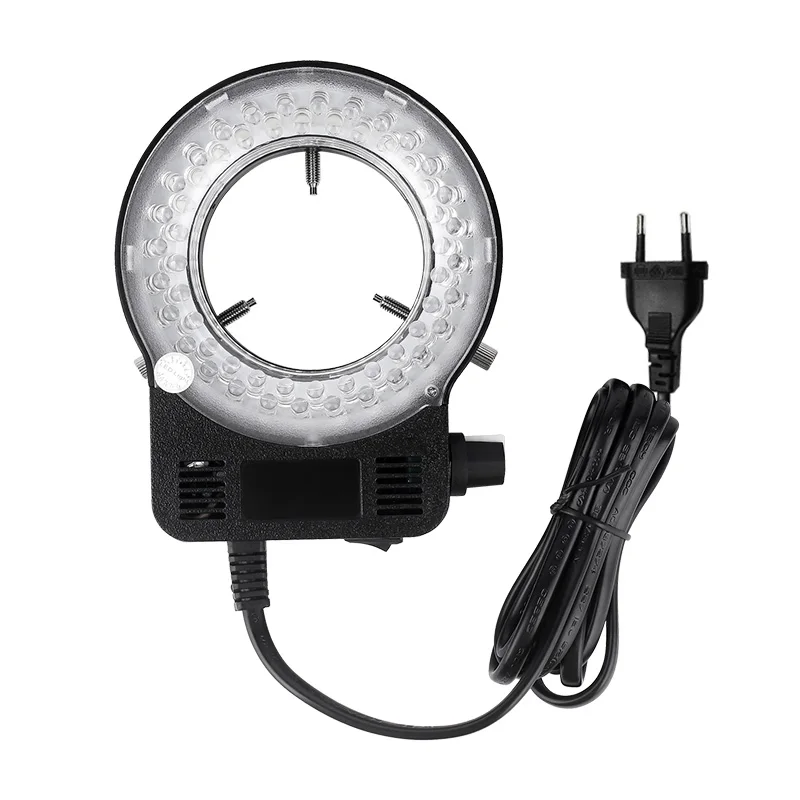 Illuminatore ad anello a LED regolabile 64 lampada industria monoculare binoculare trinoculare Stereo Video microscopio obiettivo fotocamera Illumi