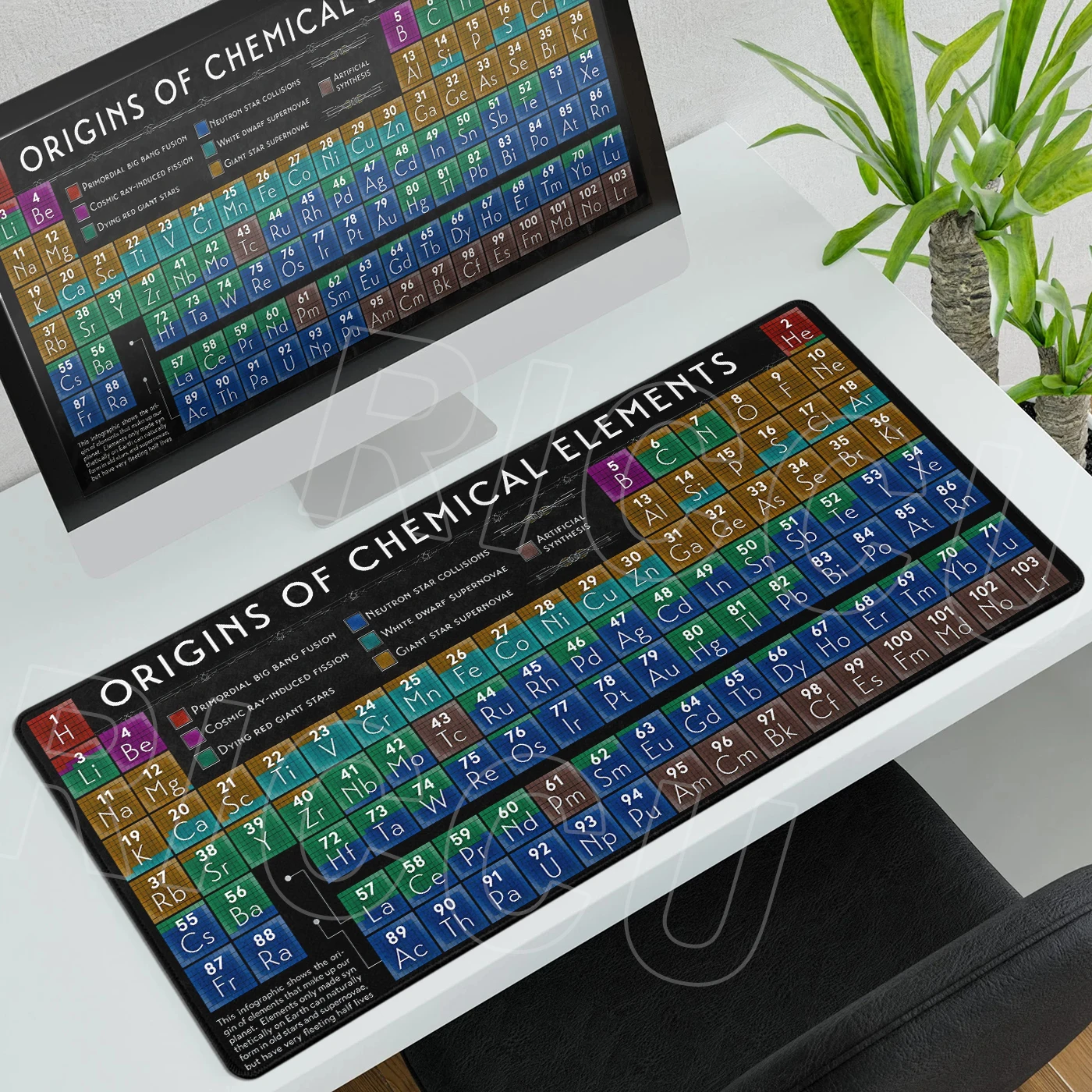 Gaming Mousepad Large Periodic Table of Chemical Elem Mouse Pad Xxl Anti-slip Mousemat Gaming Keyboard Desk Pad PC Extended Mat