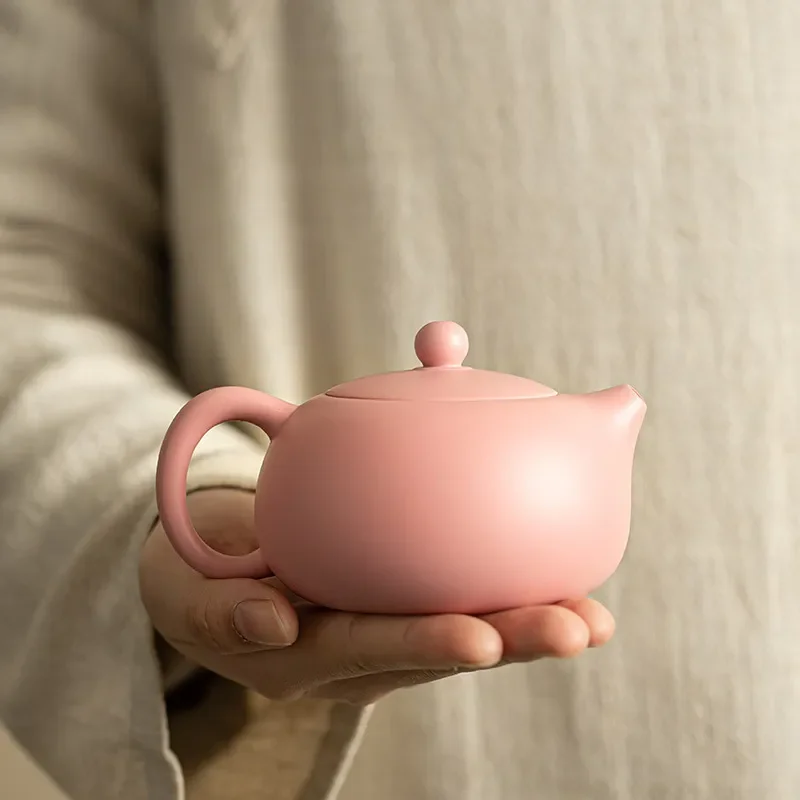 Handmade Zisha Clay Teapot Xishi Style Raw Ore Powder Ceramic Kung Fu Tea Set Household Gift Box Traditional Chinese Teaware