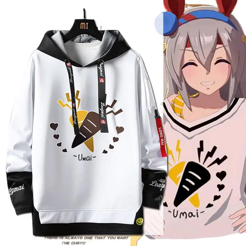 Umamusume Pretty Derby Costume Men Women Tamamo Cross Hoodie Autumn Winter Long Sleeved Sweatshirt Unisex Anime game clothes