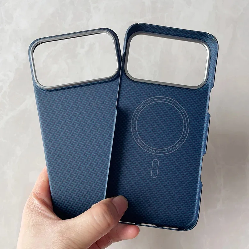 

Magnetic Carbon Fiber Cover – For iPhone 17 Pro / 17 Pro Max Case – Luxury Aramid Ultra-Thin Protective Shell