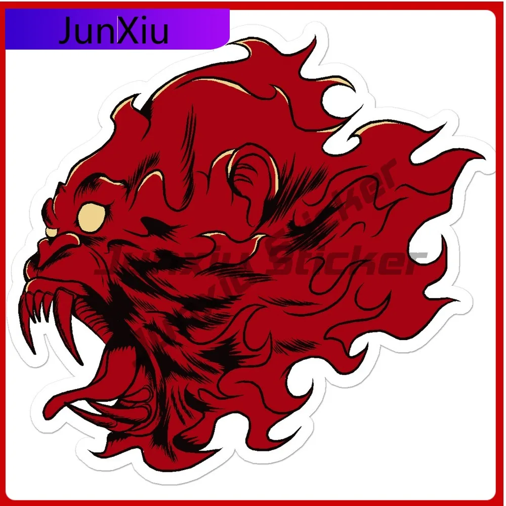

Gorilla Demon Flames Eye Catching Premium Scratch Resistant Classic Truck Decal Accessory Waterproof Vinyl Car Laptop Window