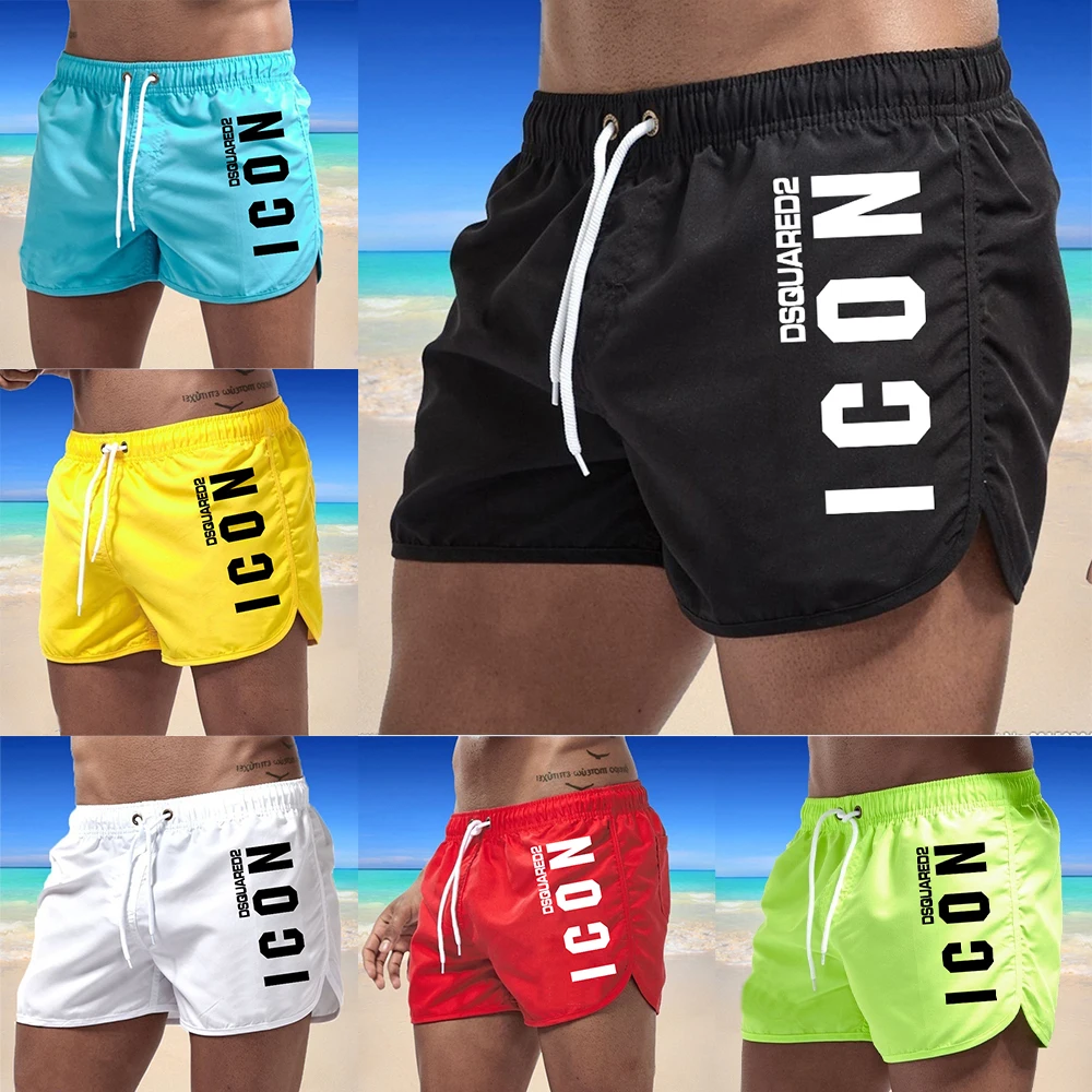 2024 Summer Men's Swim Sports Swimwear Man Swimsuit Swimming Trunks Sexy Beach Shorts Surf Board Male Clothing Pants