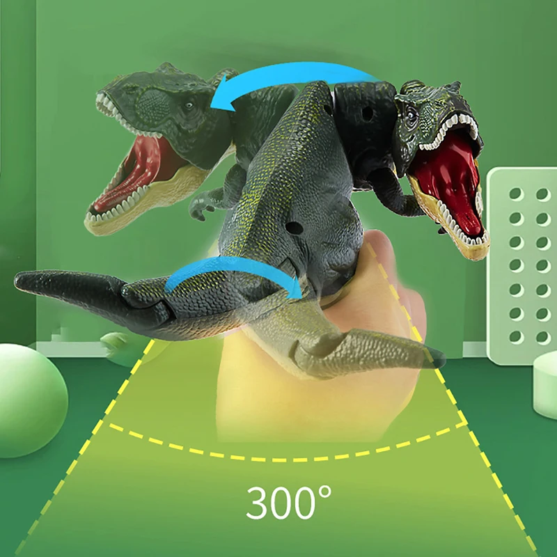 Automatic Swinging Dinosaur Children Hand Press Swing Bite Simulation Model Tyrannosaurus Dinosaur Children Toy for Kids Gift