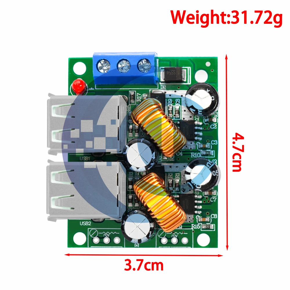 4-Port USB A5268 Step-Down Power Supply Converter Board Module!Convert DC 12V, 24V, 40V to 5V 5A -MP3/MP4, Phones&Car Equipment