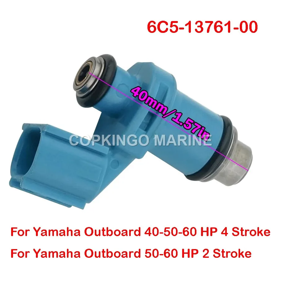 Boat Fuel Injector For Yamaha Outboard 40-50-60 HP 4 Stroke 50-60 HP 2 Stroke 6C5-13761-00