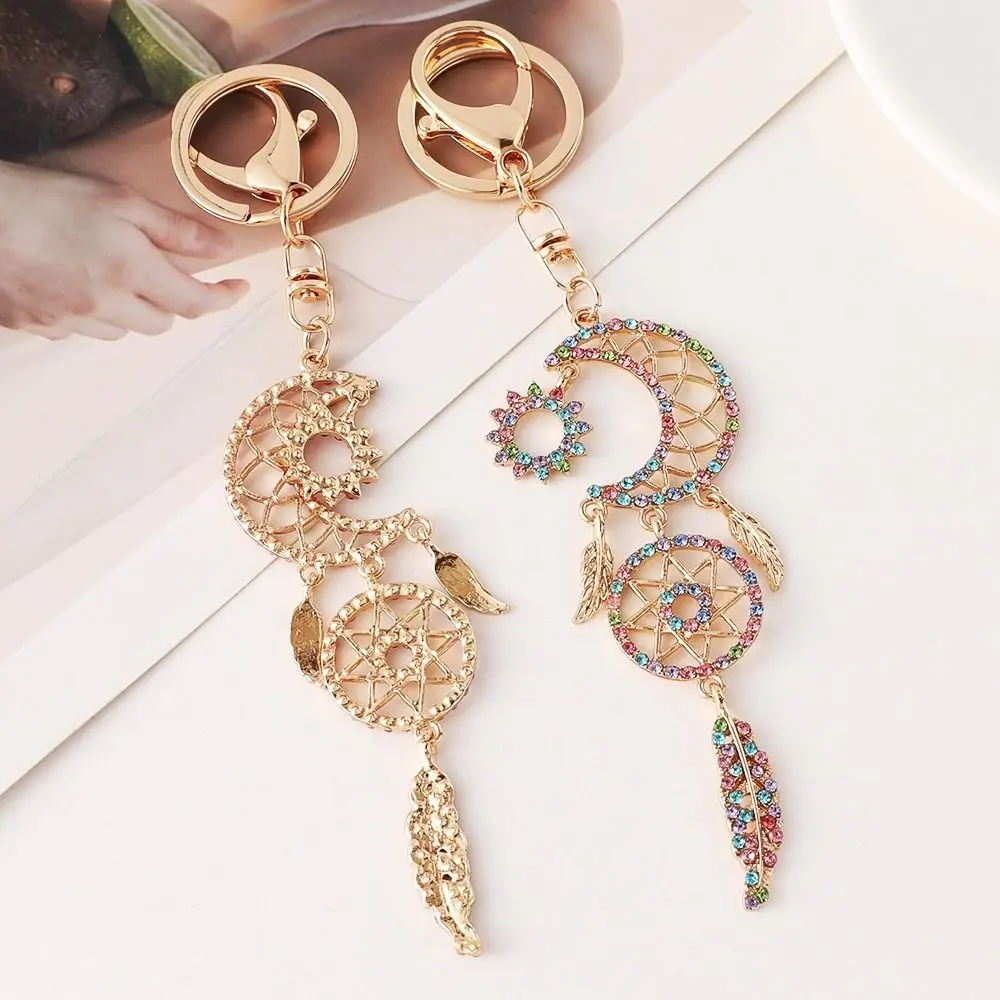 

Fashion Exquisite Car Keychain Alloy Moon Car Pendant Sun Bohemia Bag Charm Women