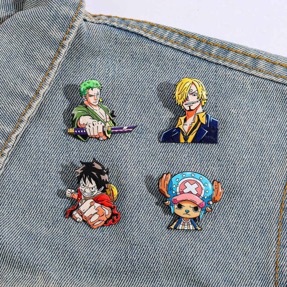 Japanese Classic Anime Character Series Metal Enamel Brooch Backpack Badge Accessories Suitable for Fans to Collect Gifts