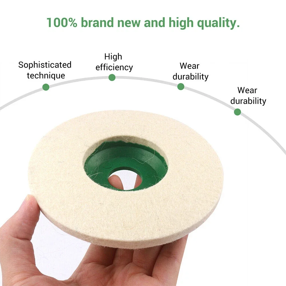 1-25 قطعة 4 "تلميع الصوف عجلة قرص الطحن الصناعية الصوف ورأى عجلة إزالة المعادن قرص الطحن لطاحونة زاوية