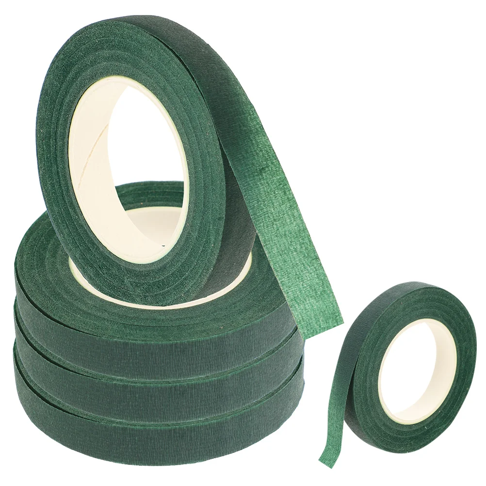 5 Rolls Floral Stem Wrapper Arrangement Kit Green Tape Florist Flower Fixing Tool Tapes Wraps