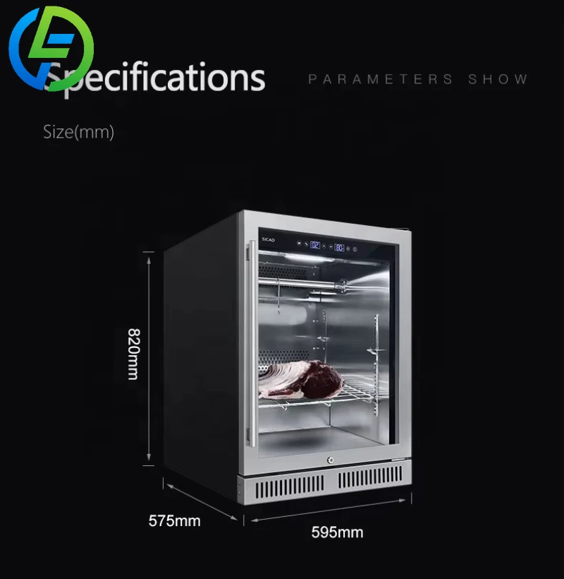 Customize Steak Pork Dri Age Refriger Dry Age Curing Chamber Fridge Refrigerator Dry Ager Meat Refrigerator for Meat Shop