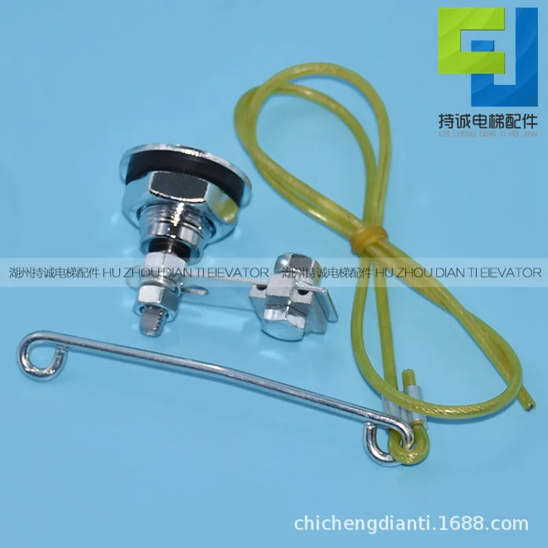 5 قطعة قفل مثلث لباب الأرض من Ouling ، سلك باب قاعة المصعد حبل 161 قفل الباب مع ملحقات مفتاح جهاز فتح الحبل #2