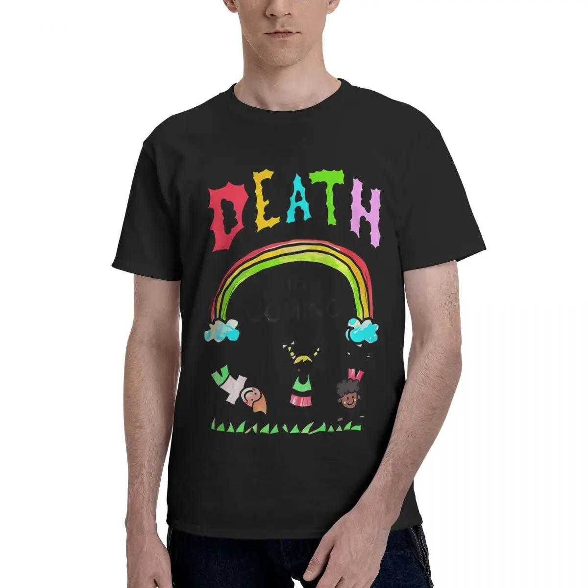 

Death Is Coming 1 100% Cotton Casual Breathable Confortable T Shirt Men's T-Shirts Funny Gift