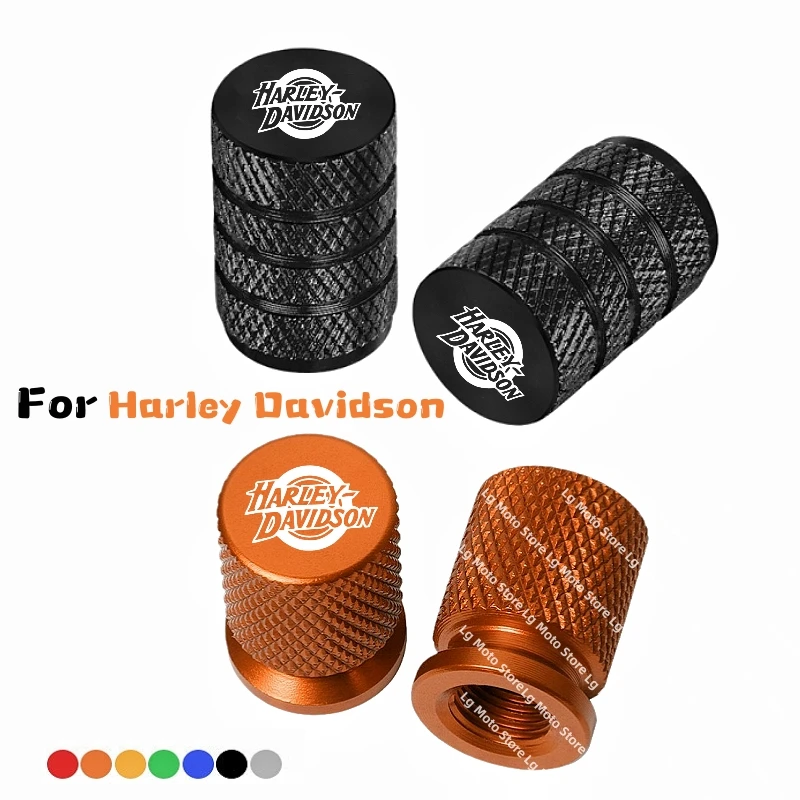CNC Aluminum Valve Stem Caps for Harley Davidson Motorcycle Wheel Tire Covers Motorcycle Accessories 8 colors H3
