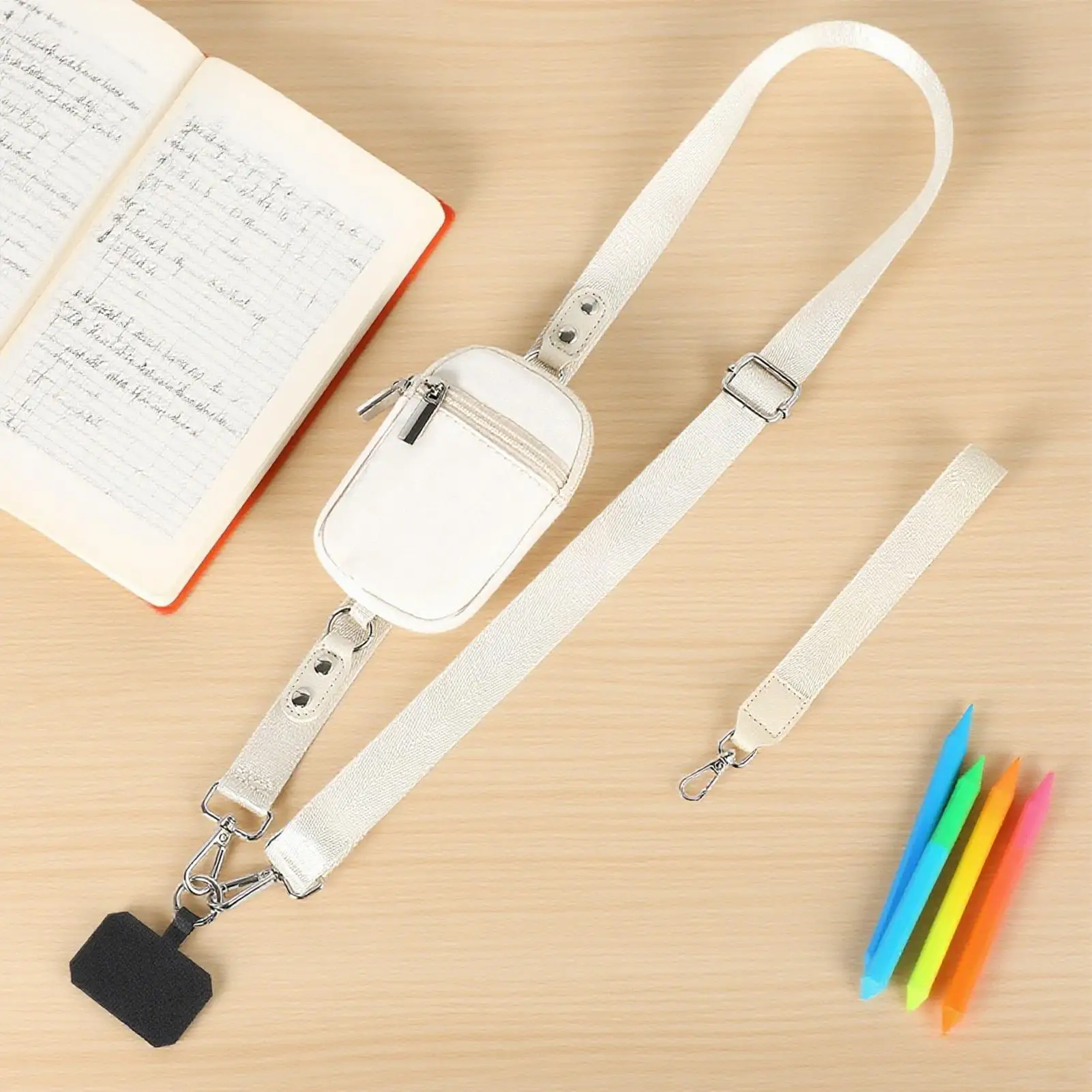 حبل الهاتف مع محفظة حزام الهاتف الخليوي الحبل مع الحقيبة انغلق سلسلة أمان الرقبة قابل للتعديل مع علامة تبويب للمناسبات المدرسية