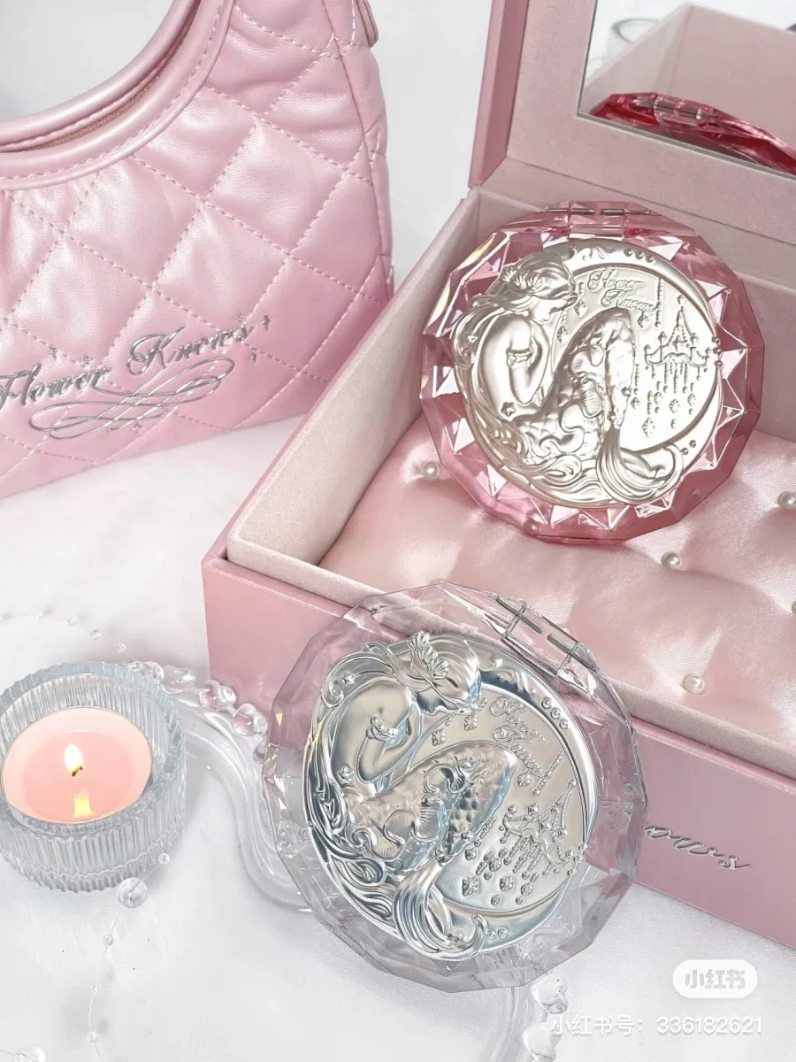 

Зеркало для макияжа Flower Knows к 7-летнему юбилею, дорожное, кристально-розовое, «Лунный свет», «Русалка»