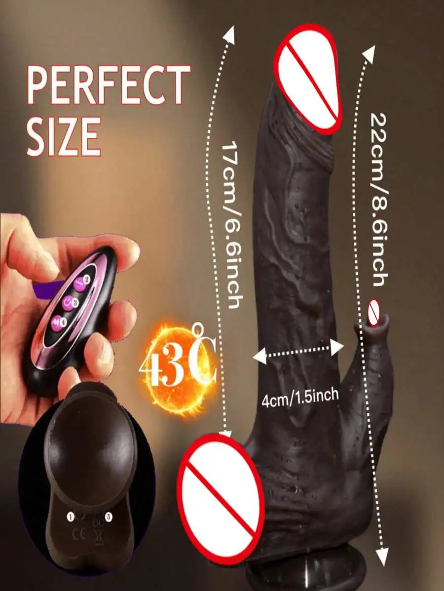 Sex toy vibrator -8.6-inch large and thick Dildo licking vibrator, with 9 push and 9 vibration and heating licking modes, suitable for realistic suction cup Dildo adult toys for women and couples, silicone Dildo, remote control adult toys for female coupl view 8