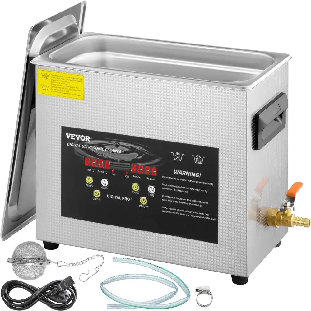 

High-Power Ultrasonic Digital Cleaner with Heater Timer for jewelry Eyewear Instruments