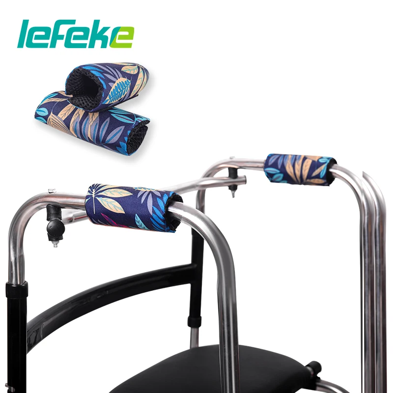 Lefeke Walker Handle Cushion Soft Non-slip Elderly Rollator Aid Handle Cover Padding Rolling Wheelchair Crutch Handle Pad Grips