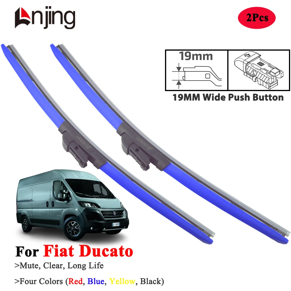 

LNJING Blue Car Wiper Blades For Fiat Ducato 1994-Now
