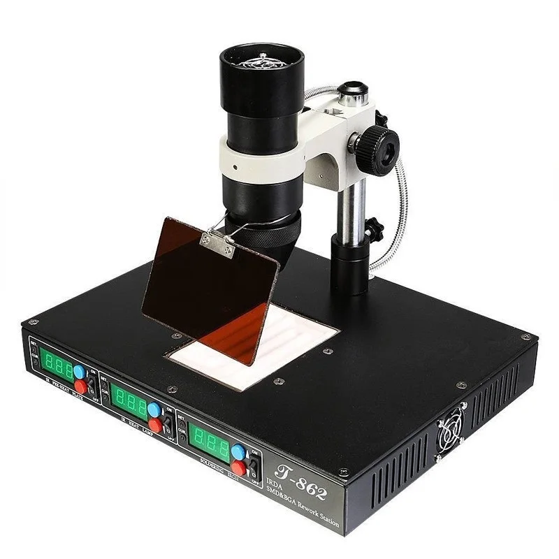 PUHUI T-862 Infrared SMD Soldering Rework Station Soldering Welder Mobile Phone Motherboard Desoldering Station Maintenance