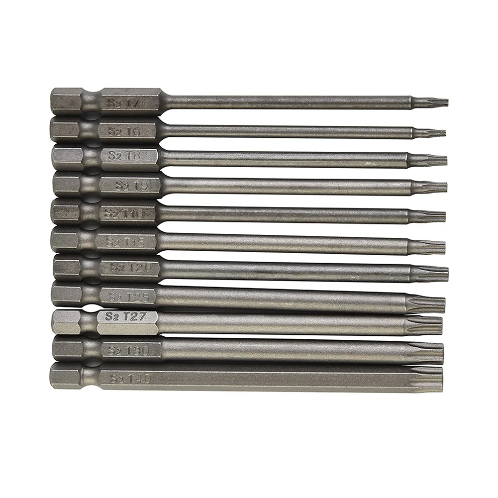 Efficiently Designed For Torx Screwdriver Bit Kit Includes Eleven Pieces with a Magnetized Base (Length 100MM)